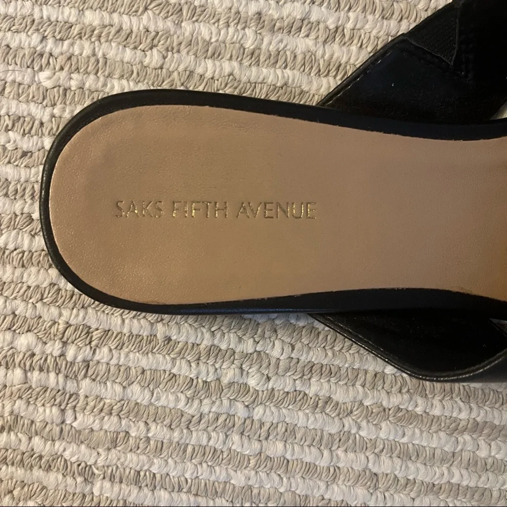 Saks Fifth Avenue Criss Cross Sandals sz 7 - Picture 2 of 3